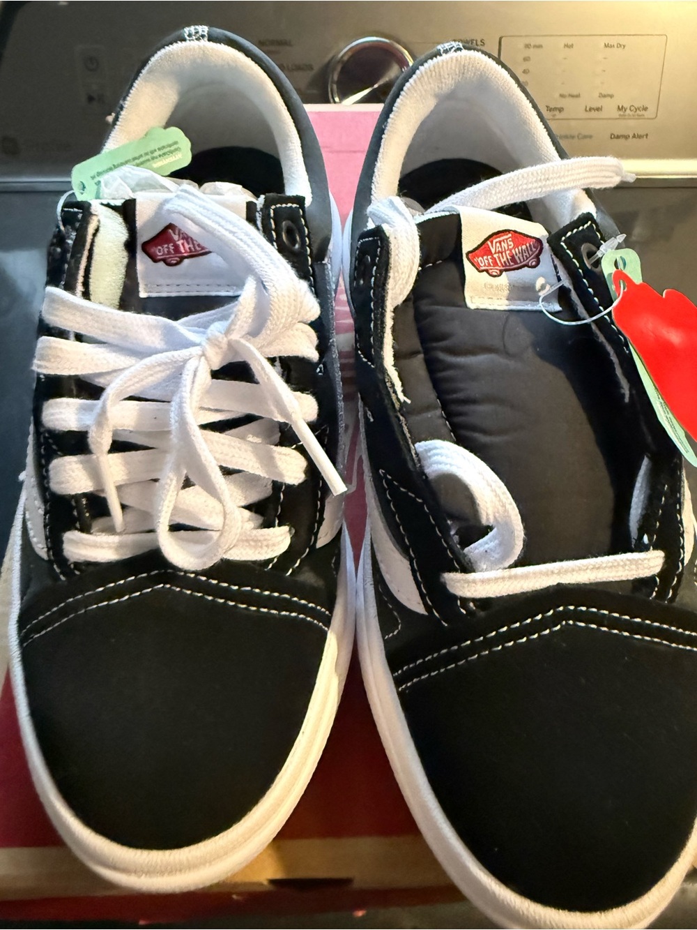 Vans Old Skool Over Black and White Low-Top Sneakers - Picture 2 of 3